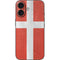 Denmark Flag Distressed iPhone 16 Skin